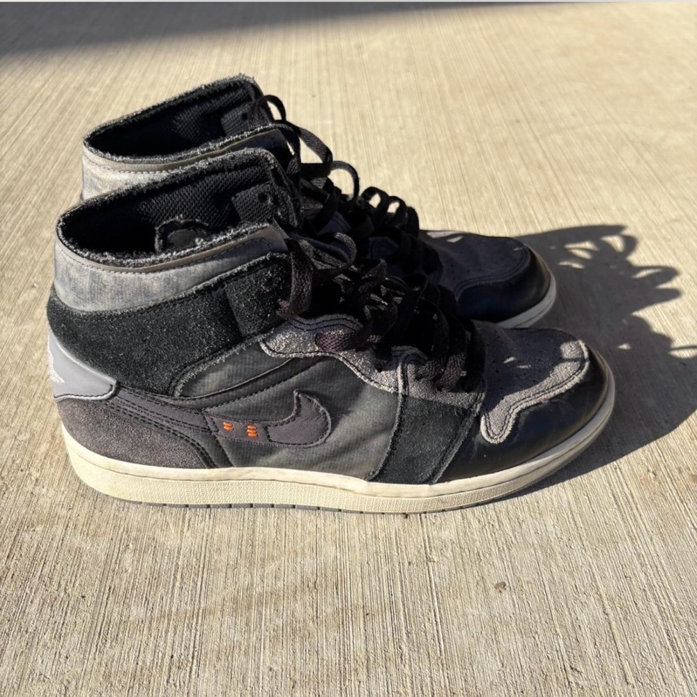 Black and Gray “Inside Out” Jordan 1 mid craft
